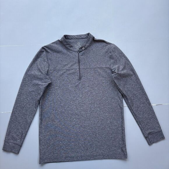 Swannies Men Medium 1/4 Zip Jacket Pullover Golf Long Sleeve Top Stretch Gray - Picture 1 of 10